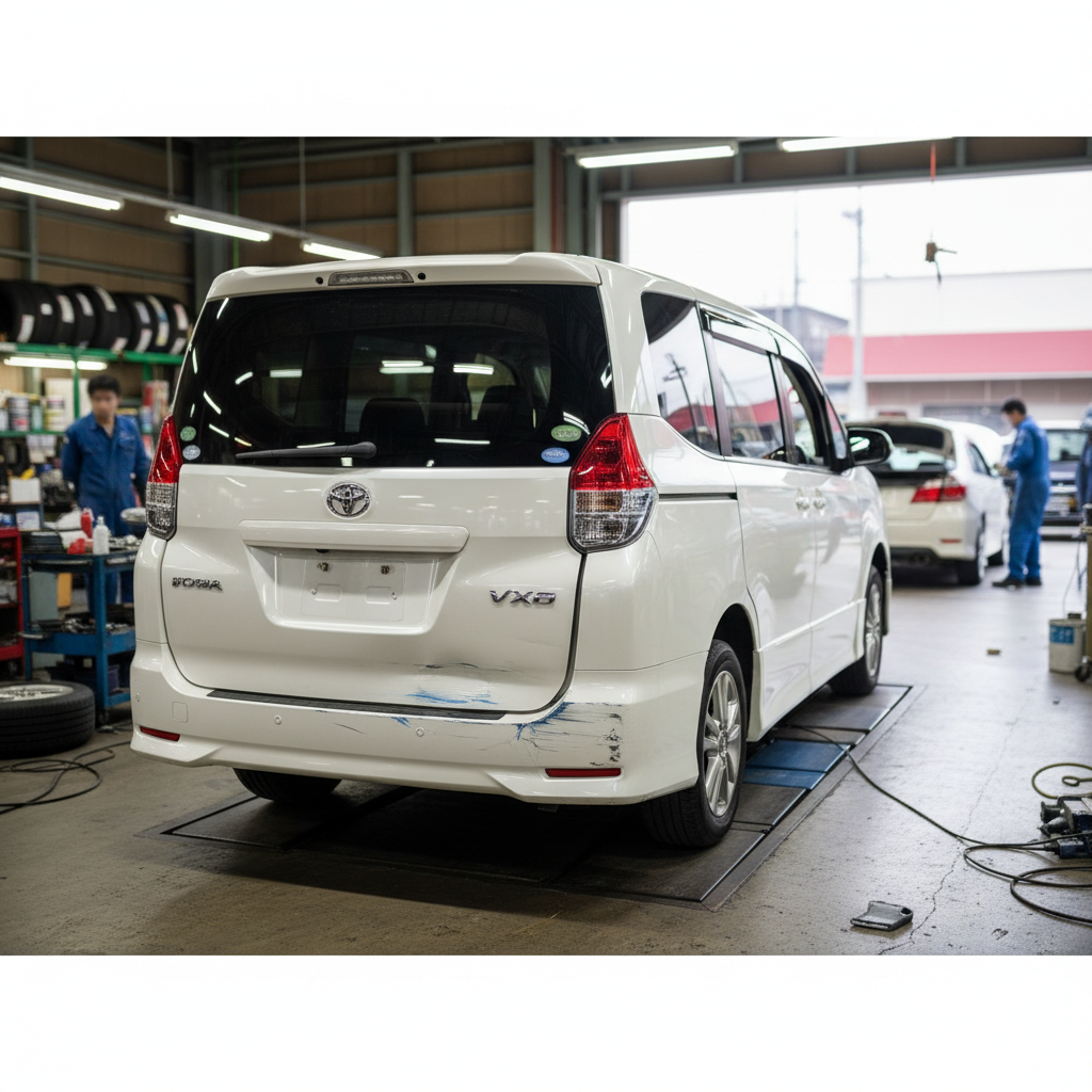 追突事故のヴォクシー